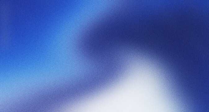 Deep blue grainy gradient background featuring white luminous highlight for futuristic technology design and elegant professional business backdrop.