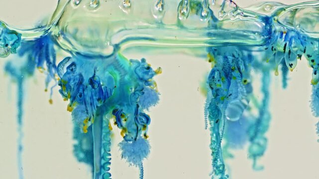 Floating on the ocean surface, the Portuguese man of war drifts with currents and winds, using tentacles that may extend up to 30 meters to capture prey. Venomous Marine Creature of the Andaman Sea