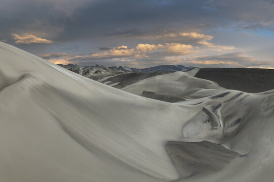 Saujil dunes in Catamarca Argentina under dramatic sky