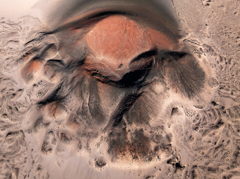 Abstract aerial landscape of Puna desert in Argentina