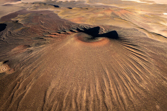 Volcanic cone and lava field in Puna, Argentina