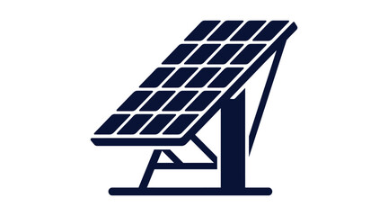 Obraz premium Solar Panel Icon Silhouette Renewable Energy Design