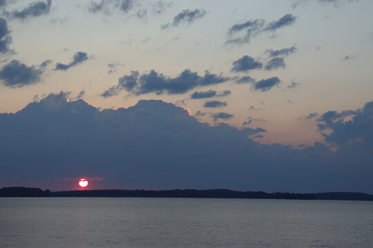 sunset over the sea