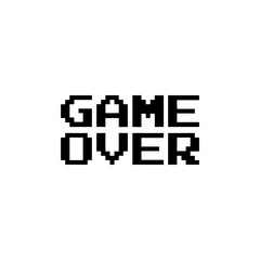 Fototapeta premium Game Over Pixel Typography