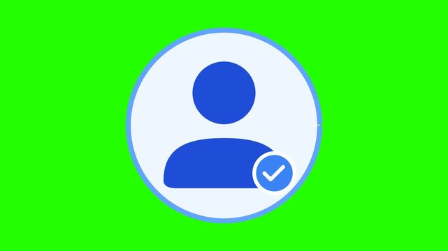 Verified User Profile Icon for Digital Authentication and Account Confirmation Process