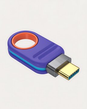 Modern USB flash drive with ring pull cap and metal connector