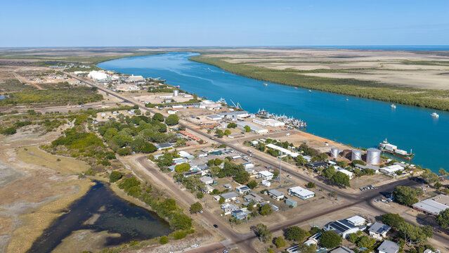 The town of Karumba on the Norman river, Queensland.