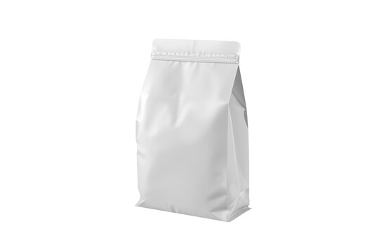 Blank white side gusset packaging pouch