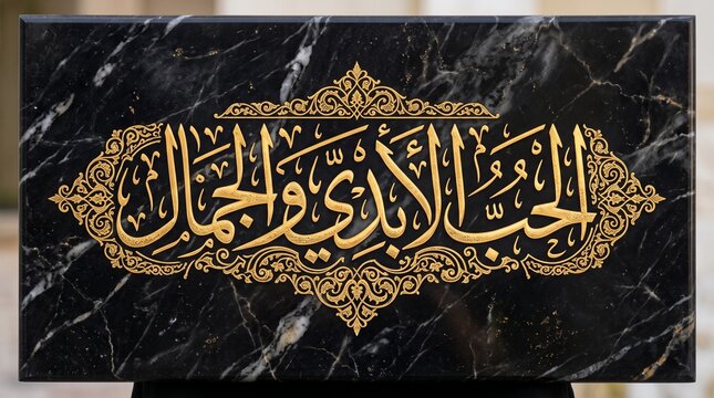 Arabic golden calligraphy
