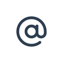 Fototapeta premium At sign email symbol vector icon for digital communication and