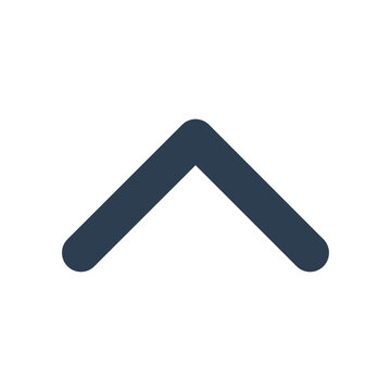 Chevron up arrow icon for user interface navigation and website
