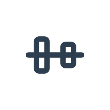 Align right icon for user interface design featuring two vertical