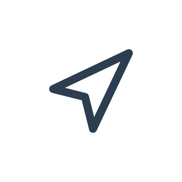 Navigation arrow icon for website interface design and mobile