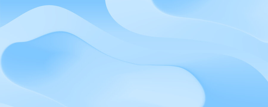 Smooth abstract light blue background with gentle liquid layered waves. Modern corporate tech design backdrop.