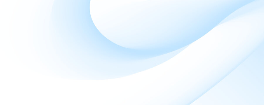 Background subtle corporate with blue wave banner and abstract gradient light. White pattern line with graphic vector color and soft shape gradation.