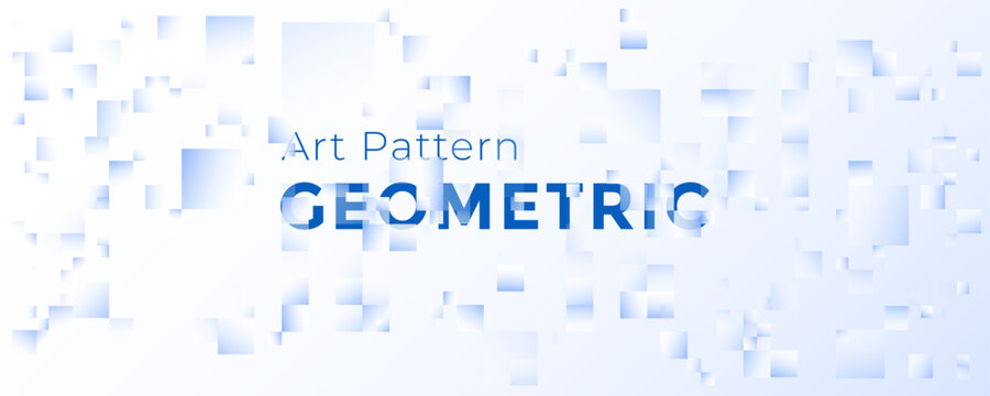Corporate gradient bg with blue geometric subtle and design mosaic pattern. Pixelated square abstract with background modern white and shape art texture.