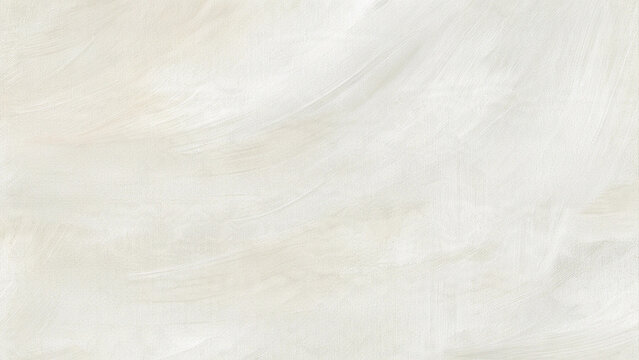 Abstract white and beige acrylic texture with hand-painted brushstrokes, neutral modern canvas background for branding, wall art, presentations and creative design.