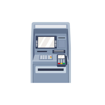 Modern Automated Teller Machine ATM Vector Illustration for Banking Services