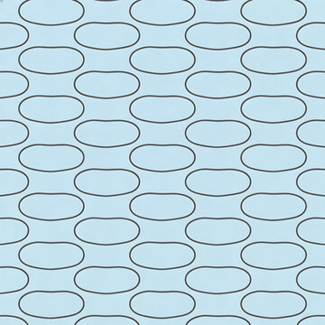 Repeating oval pattern on light blue background