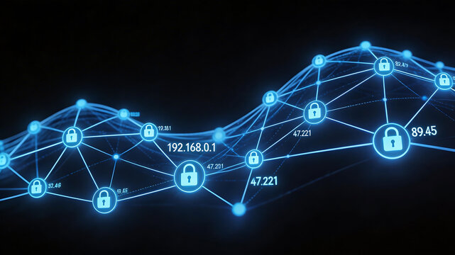 Digital network with security locks