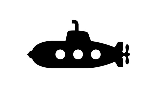 A silhouette of a submarine, conveying a sense of underwater exploration and mystery
