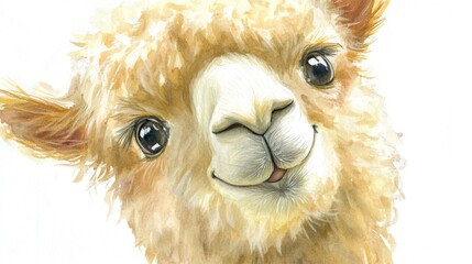 Fototapeta premium Cute llama portrait