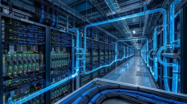 Hyperscale AI GPU Server Cluster with Liquid Cooling Infrastructure