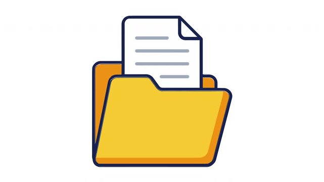 Folder icon with document paper vector illustration graphic design symbol for digital data management