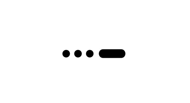 Morse code dots and dash on white background.