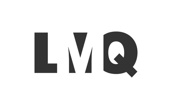 LMQ logo design. Initial letter L M Q bold font style for tech startups, consulting, corporate branding. Creative company name, headlines typography identity, trendy logotype.