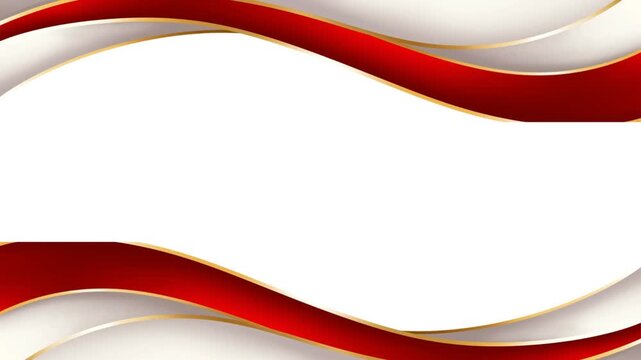 Elegant Red and Gold Wavy Background with Subtle Cream Tones for a Luxurious and Sophisticated Design