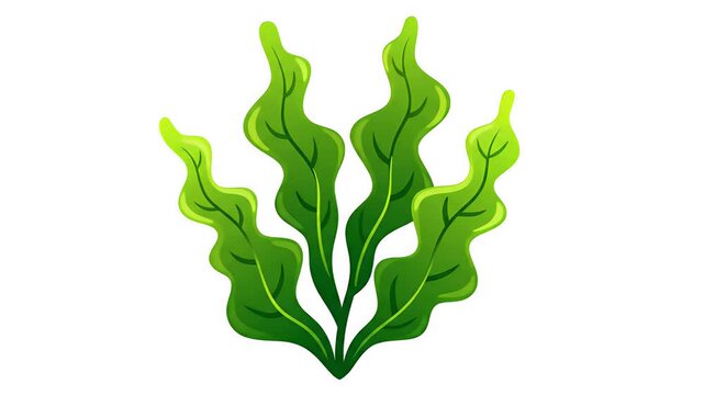 Animated green kelp swaying gently underwater, seamless loop, oceanic plant life, underwater ecosystem, marine flora