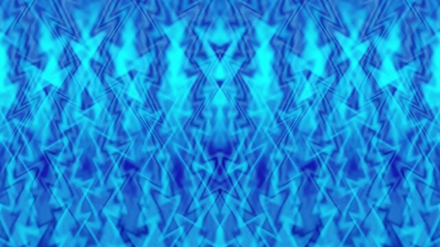 Vibrant blue abstract background with seamless glowing lightning bolts and jagged neon geometric shapes. Represents high voltage, electric energy, and power.