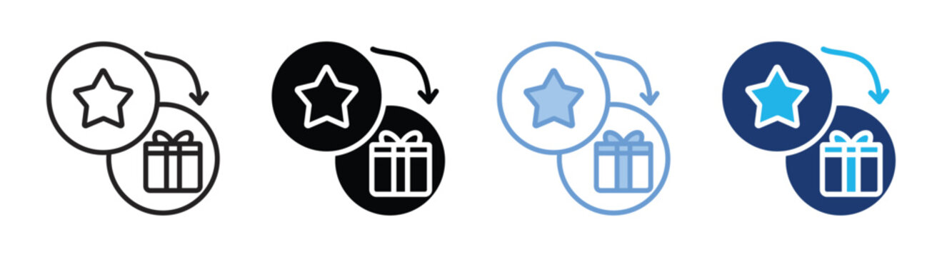 Redeem icon set multiple style collection