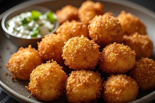 mysore bonda (mysore bajji) on a plate