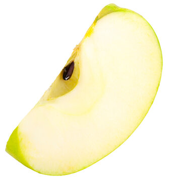 Fresh Green Apple on White background, with clipping path, gourmet beverage branding and premium food packaging design png file.