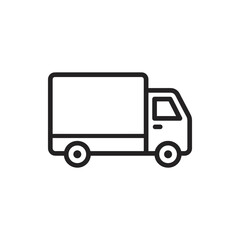 Fototapeta premium Simple Outline Icon of a Delivery Truck.