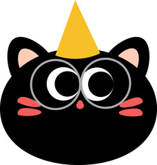 Cute Black Cat Kawaii Character Clipart Collection © dnhita
