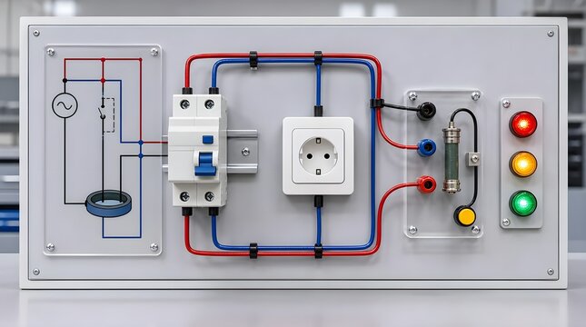 Residual Current Device Test Circuit Demonstration For Electrical Protection Troubleshooting Safety Compliance And Training Sessions