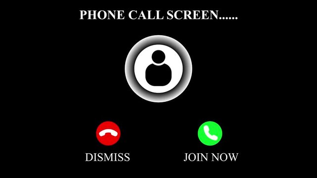 Online Session Notification Screen Featuring Interactive Join and Dismiss Controls, Digital Meeting on black Background.