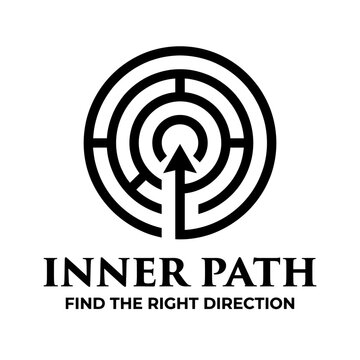 Concentric maze logo for Inner Path brand.