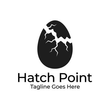 Cracked egg silhouette for new beginnings.