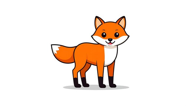 Cartoon fox standing on hind legs.
