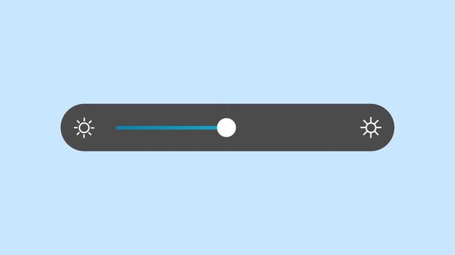 Increase Brightness bar icon 2d animation with alpha matte