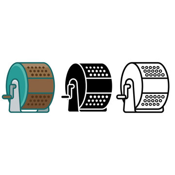 Three colorful cheese mold icons in different styles and colors for food and dairy product design  kitchen and culinary use