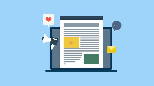 Advertising content on social media, Digital content promotion 2d animation with alpha matte
