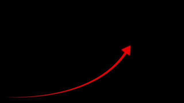 Business growth concept on graph Abstract arrow business graph
