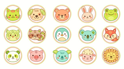 Obraz premium Cute Kawaii Style Vector Illustration Featuring Adorable Character Design and Bright Colors