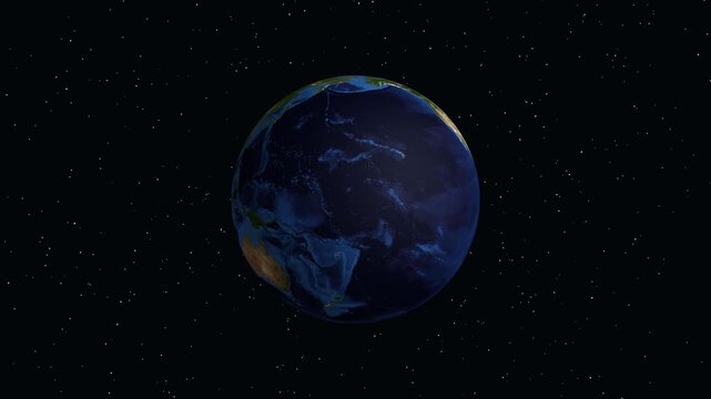 Earth Zoom Animation to Allentown United States with Population Data Display