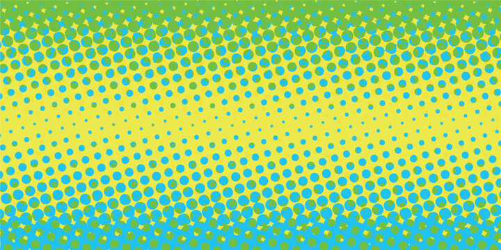 Vibrant Colorful Pop Art Halftone Dotted Background